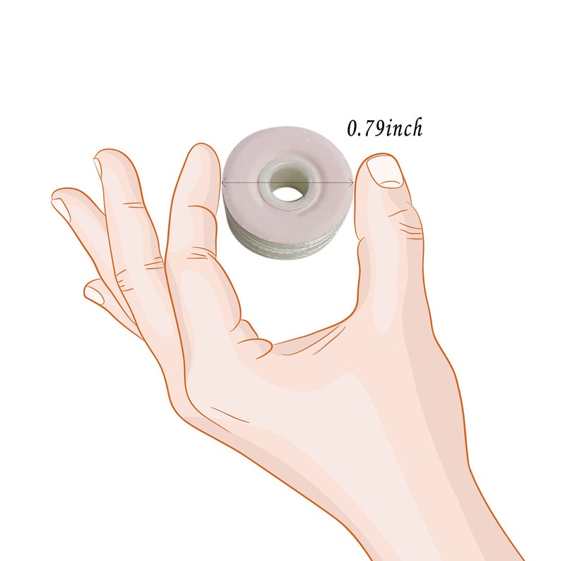 HimaPro 144 Prewound Bobbins for Embroidery Machines Size L (SA155) Cardboard Sided Good for Brother, Babylock, Janome, Bernina, Husqvarna, Pfaff Embroidery Machines Etc (Black & White) - 60 Weight - Image 4